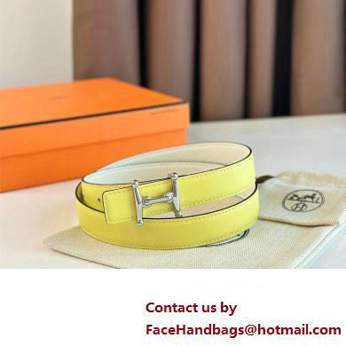 Hermes Mors H belt buckle  &  Reversible leather strap 24 mm 07 2023